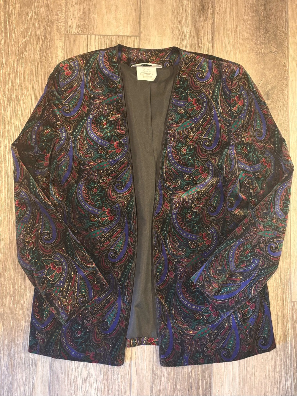 🖤Tan Jay🖤 Vintage Paisley Velvet Blazer Jacket